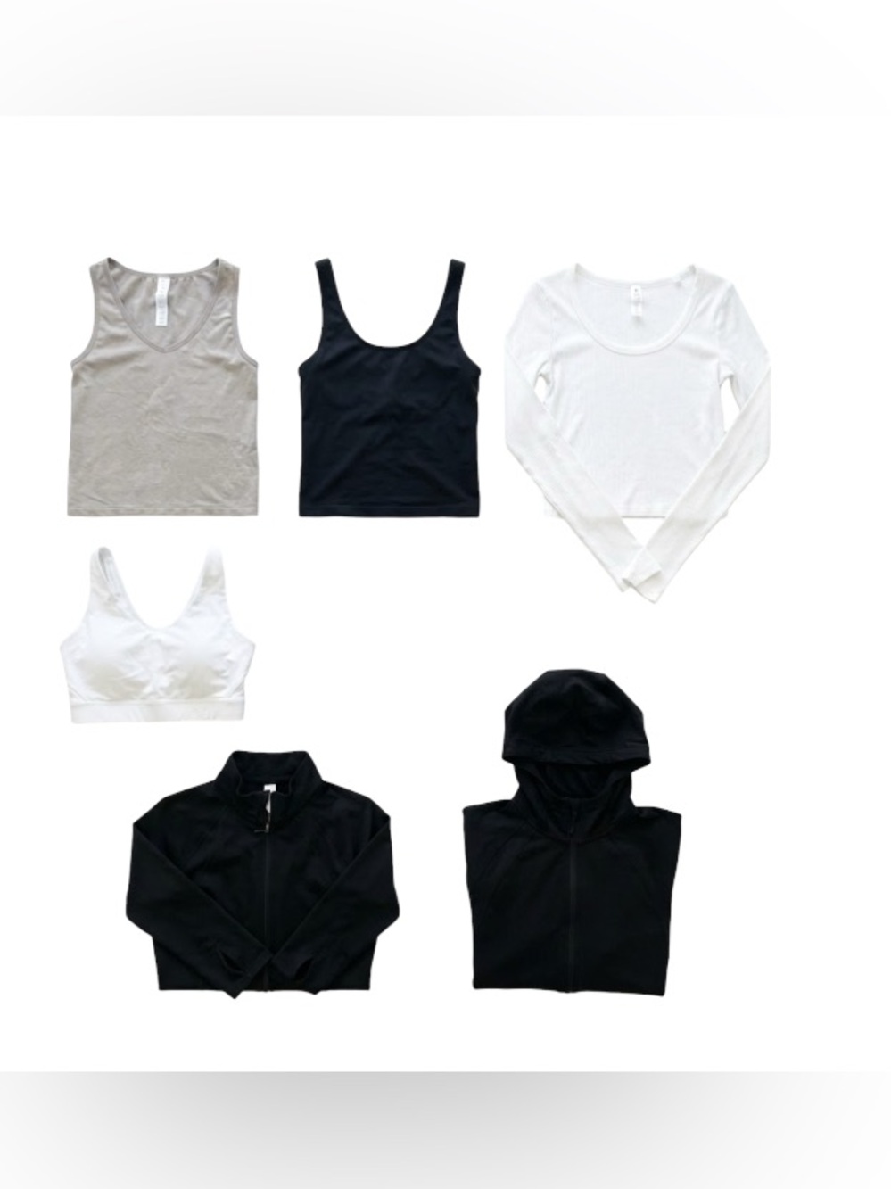 6 piece loungewear activewear woman’s tops sweatshirts tank tops sz S/M